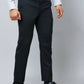 Raymond Men Black Structure Slim Fit Polyester Blend Trousers