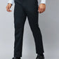 Raymond Men Black Structure Slim Fit Polyester Blend Trousers