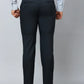 Raymond Men Black Structure Slim Fit Polyester Blend Trousers