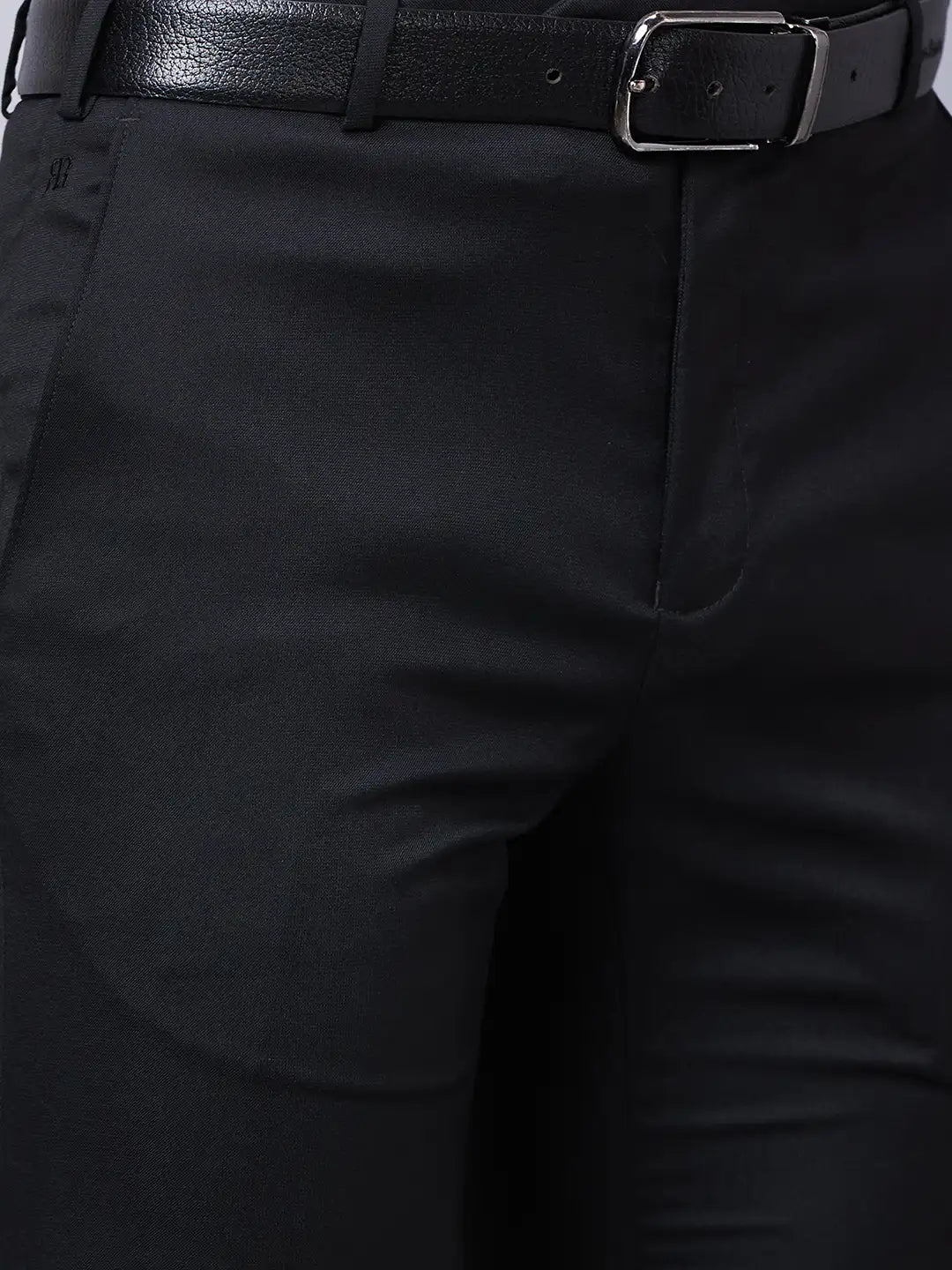 Raymond Men Brown Structure Slim Fit Polyester Blend Trousers