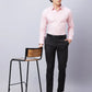 Raymond Men Grey Structure Slim Fit Polyester Blend Trousers