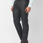 Raymond Men Black Structure Slim Fit Polyester Blend Trouser