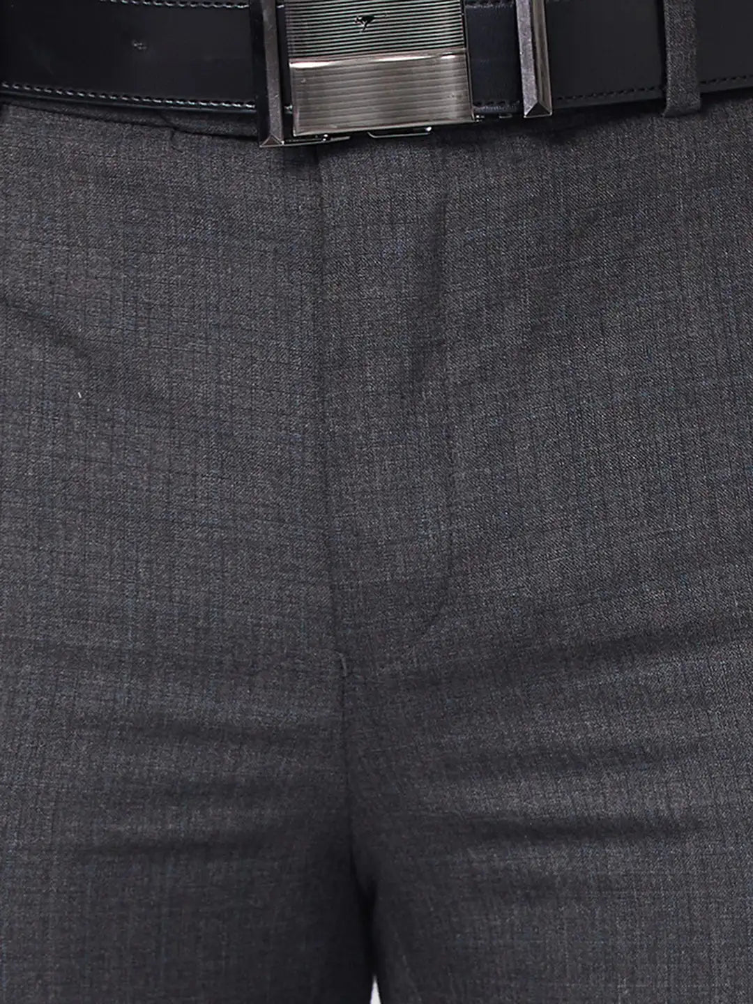 Raymond Men Blue Structure Slim Fit Polyester Blend Trouser