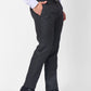 Raymond Men Black Structure Slim Fit Polyester Blend Trouser