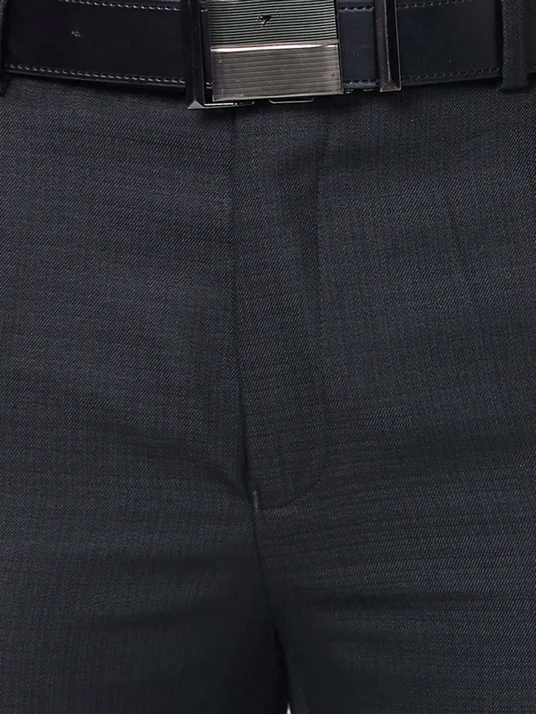 Raymond Men Green Structure Slim Fit Polyester Blend Trouser