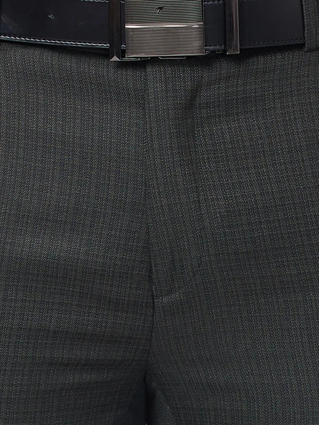 Raymond Men Brown Structure Slim Fit Polyester Blend Trouser