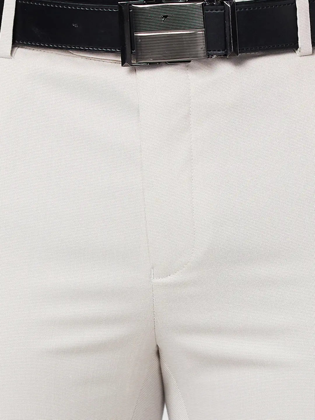 Raymond Men Black Structure Slim Fit Polyester Blend Trouser