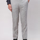 Raymond Men Grey Structure Slim Fit Polyester Blend Trouser