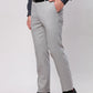 Raymond Men Grey Structure Slim Fit Polyester Blend Trouser