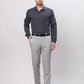 Raymond Men Grey Structure Slim Fit Polyester Blend Trouser