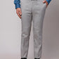 Raymond Men Grey Slim Fit Structure Polyester Trousers