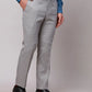 Raymond Men Grey Slim Fit Structure Polyester Trousers