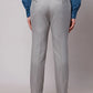 Raymond Men Grey Slim Fit Structure Polyester Trousers