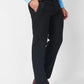 Raymond Men Black Structure Slim Fit Polyester Blend Trouser