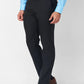 Raymond Men Black Structure Slim Fit Polyester Blend Trouser