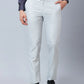 Raymond Men Blue Structure Slim Fit Polyester Blend Trousers