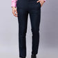 Raymond Men Blue Solid Slim Fit Polyester Blend Trousers