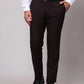 Raymond Men Black Slim Fit Checks Polyester Trousers