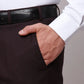 Raymond Men Black Slim Fit Checks Polyester Trousers