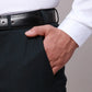 Raymond Men Blue Slim Fit Checks Polyester Trousers