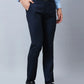 Raymond Men Brown Solid Slim Fit Polyester Blend Trousers