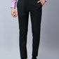 Raymond Men Brown Solid Slim Fit Polyester Blend Trousers