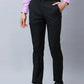 Raymond Men Brown Solid Slim Fit Polyester Blend Trousers