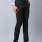 Raymond Men Black Solid Slim Fit Polyester Blend Trousers