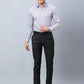 Raymond Men Black Solid Slim Fit Polyester Blend Trousers