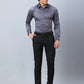 Raymond Men Blue Solid Slim Fit Polyester Blend Trouser