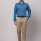 Raymond Men Blue Slim Fit Structure Polyester Trousers