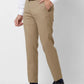 Raymond Men Grey Slim Fit Structure Polyester Trousers