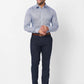 Raymond Men Grey Checks Slim Fit Polyester Blend Trouser
