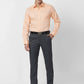 Raymond Men Brown Checks Slim Fit Polyester Blend Trouser