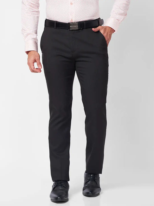 Raymond Men Blue Structure Slim Fit Polyester Blend Trouser