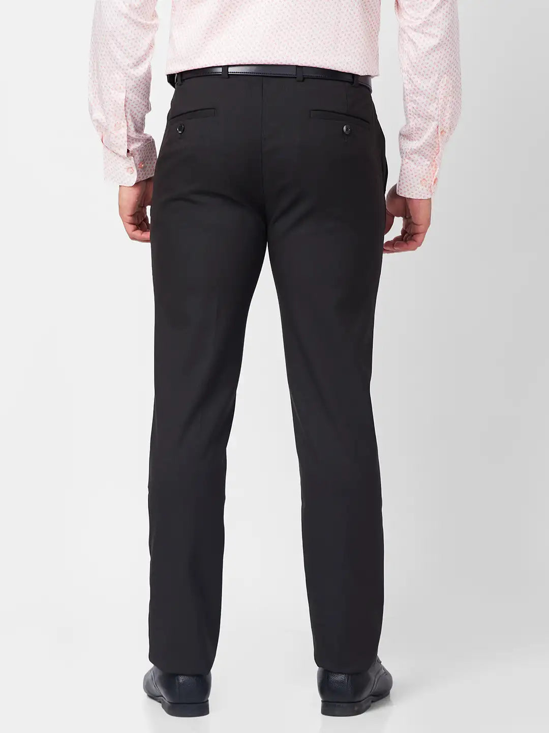 Raymond Men Blue Structure Slim Fit Polyester Blend Trouser