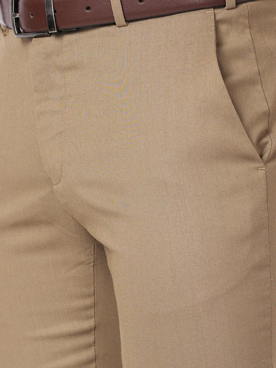 Raymond Men Black Structure Slim Fit Polyester Blend Trouser