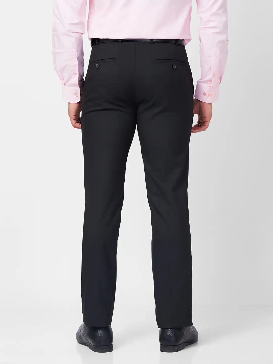 Raymond Men Brown Structure Slim Fit Polyester Blend Trouser