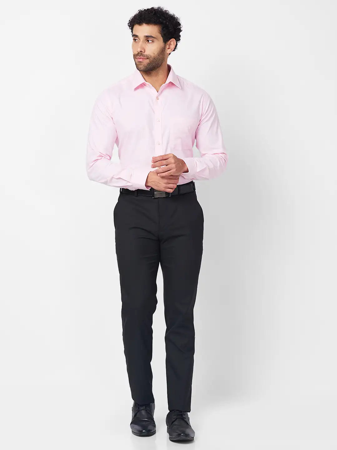 Raymond Men Brown Structure Slim Fit Polyester Blend Trouser