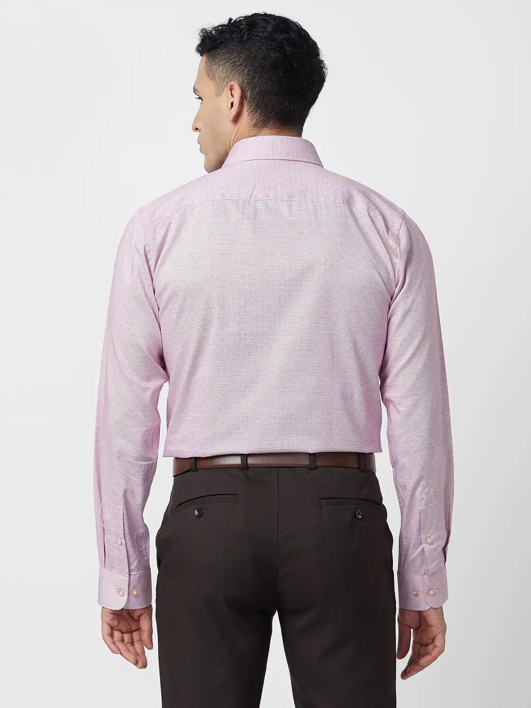 Raymond Men Grey Checks Slim Fit Polyester Blend Trouser