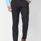 Raymond Men Black Checks Slim Fit Polyester Blend Trouser