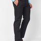 Raymond Men Black Checks Slim Fit Polyester Blend Trouser