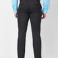 Raymond Men Black Checks Slim Fit Polyester Blend Trouser