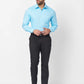 Raymond Men Black Checks Slim Fit Polyester Blend Trouser