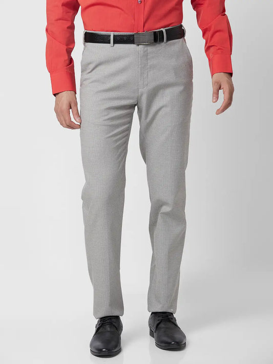 Raymond Men Blue Structure Slim Fit Polyester Blend Trouser