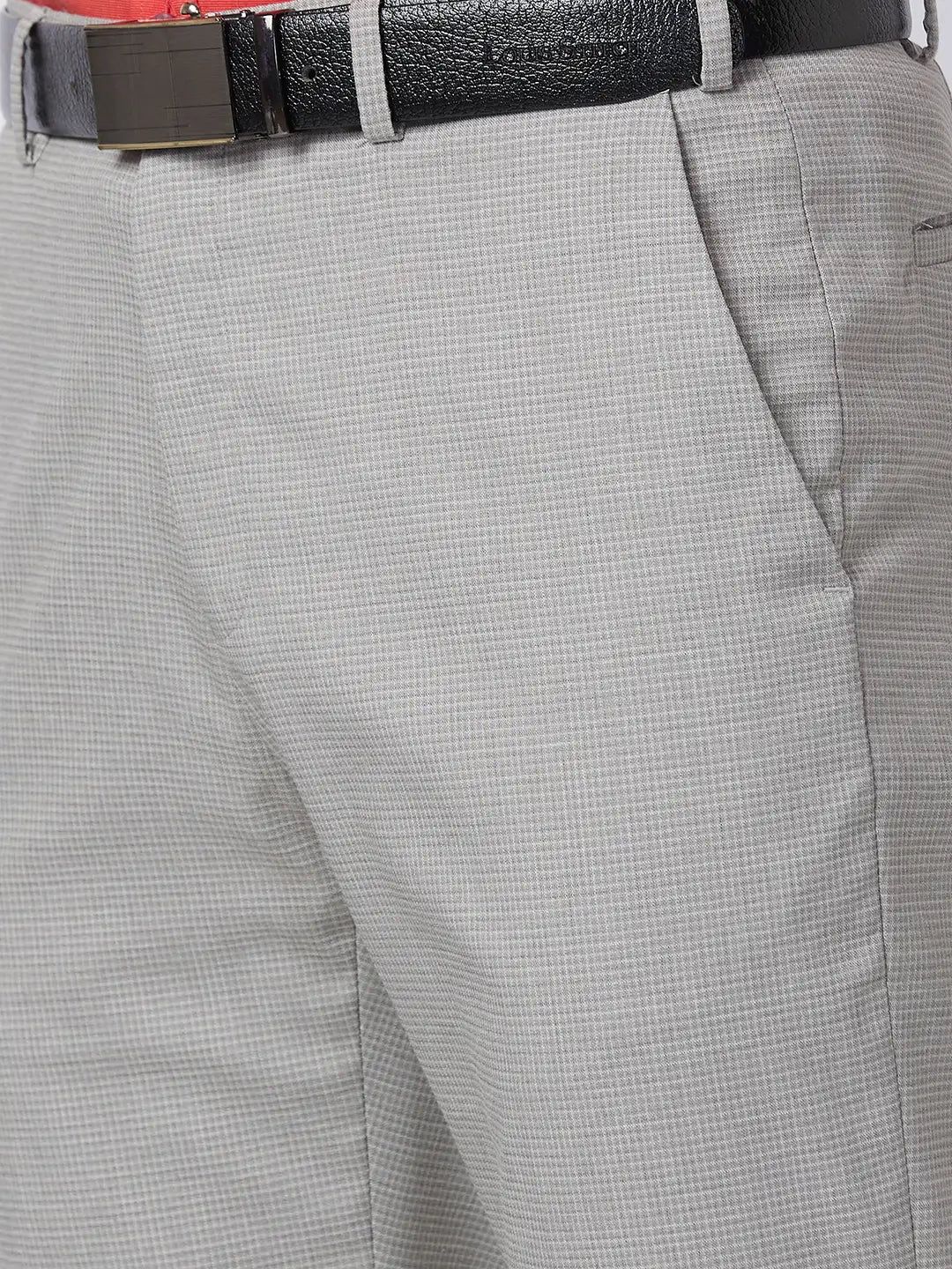 Raymond Men Blue Structure Slim Fit Polyester Blend Trouser
