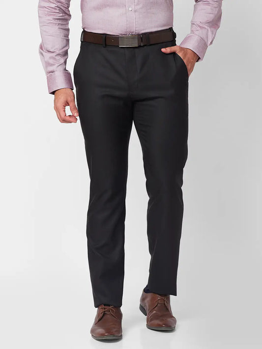 Raymond Men Blue Structure Slim Fit Polyester Blend Trouser