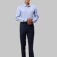 Men Regular Fit Blue Trouser