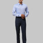 Men Regular Fit Blue Trouser