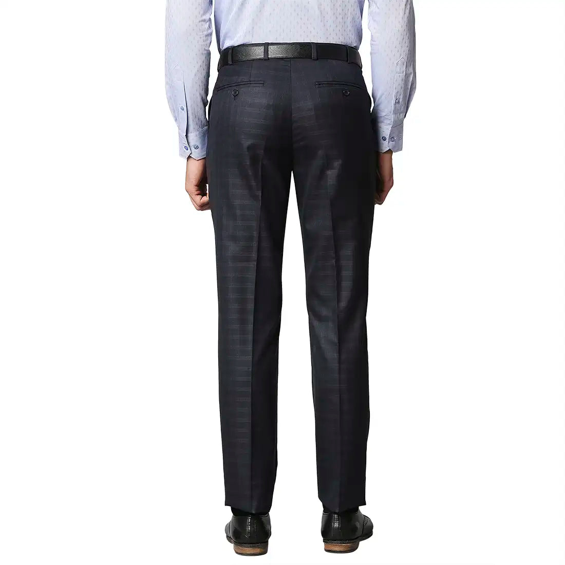 Men Contemporary Fit Dark Blue Trouser